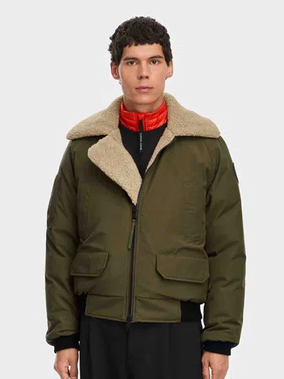 Canada Goose Men Chilliwack Aviator Bomber Jacket In Green
