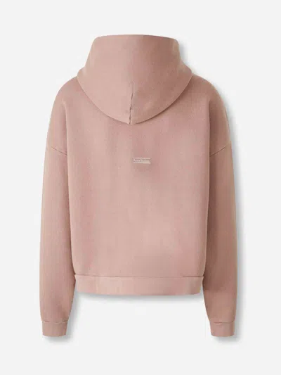 Acne Studios Fester H Cotton-jersey Hoodie In Pink