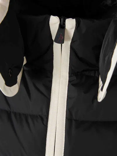 Moncler Grenoble Women Padded Sweatshirt With Hood And Zip In Black
