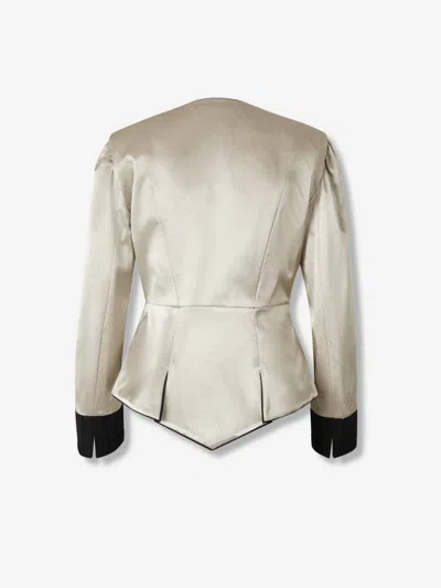 Chloé Blazer With Structured Cuts In Metallic