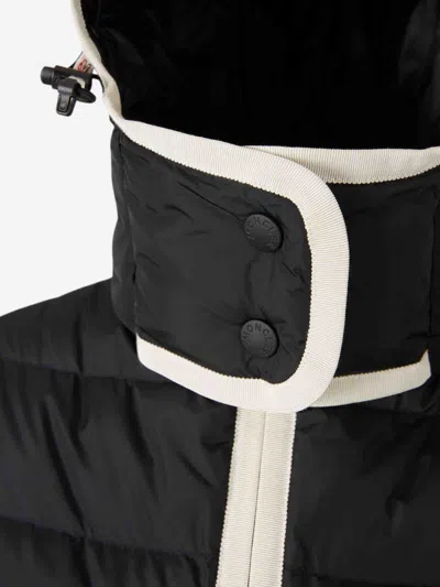 Moncler Grenoble Women Padded Sweatshirt With Hood And Zip In Black