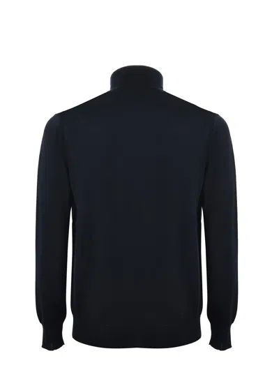 Paolo Pecora Wool Turtleneck Sweater In Blue
