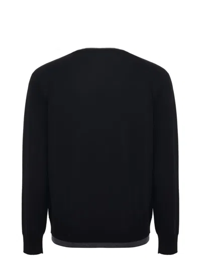 Paolo Pecora Virgin Wool Sweater In Black