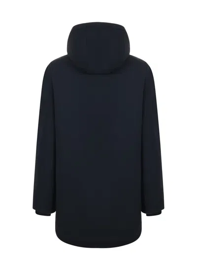 People Of Shibuya Insulated Hooded Casual Jacket With Double-slider Zipper In Black