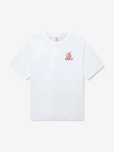 Casablanca Dragonfly Floral T-shirt In White