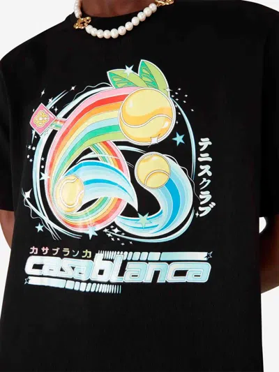 Casablanca Casa Way Mountain Printed T-shirt In Black