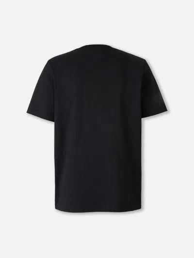 Casablanca Black Crewneck T-shirt With Logo On The Front In Black