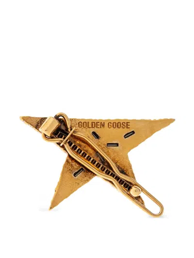 Golden Goose Lace Clip With Crystal Beads And Baguettes Accessories In Gold