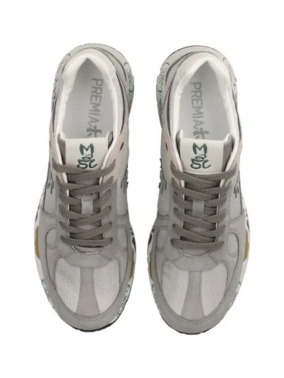 Premiata Low-profile Sneakers With Artistic Graphic Elements In Multi