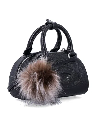 Diesel 1dr Dome Mini Bauletto In Black