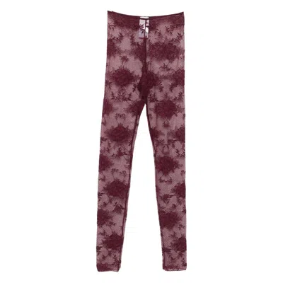 The Andamane Floral-lace Leggings In Multi