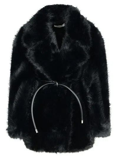 Sportmax Rosaria Coat With Belted Jacket In Black