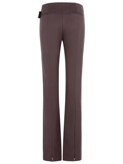 Sportmax Slim Trousers Asymmetric Belt In Brown