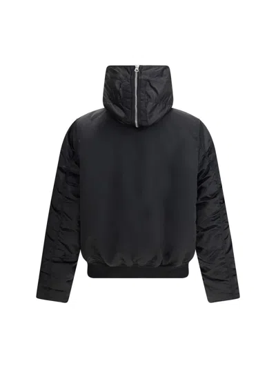 Alpha Industries Drawstring Hooded N-2b Bomber Jacket With Magnetic Closure In Black