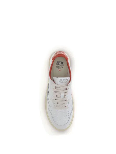 Autry X Maison Kitsune Medalist Low Top Sneakers In Multi