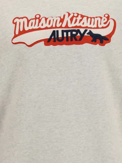Autry Crew-neck Sweatshirt With Logo In Gray