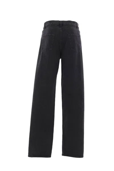 The Row Five-pocket Denim Trousers Featuring Belt Loops In Black