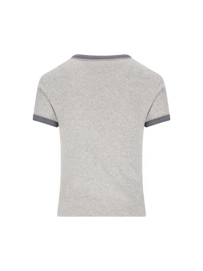 Chloé Baby Fit T-shirt With Logo In Cotton Jersey In Gray
