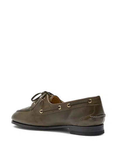 Bally Pathy Glossed Leather Loafers In Green