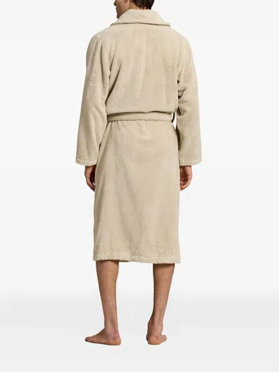 Polo Ralph Lauren Shawl-collar Terry Bathrobe In Neutral