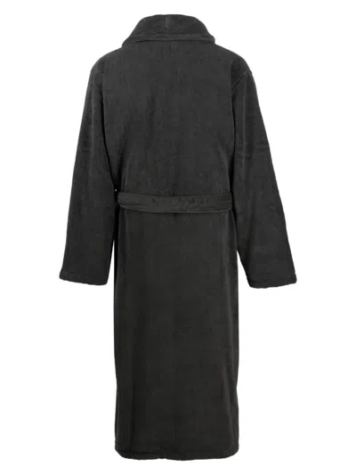 Polo Ralph Lauren Pony-motif Dressing Gown In Black