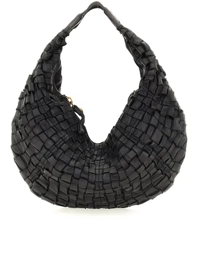 Campomaggi Edera Leather Shoulder Bag In Black