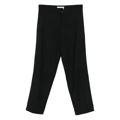 Samsoe & Samsoe Straight-leg Tailored Trousers In Black