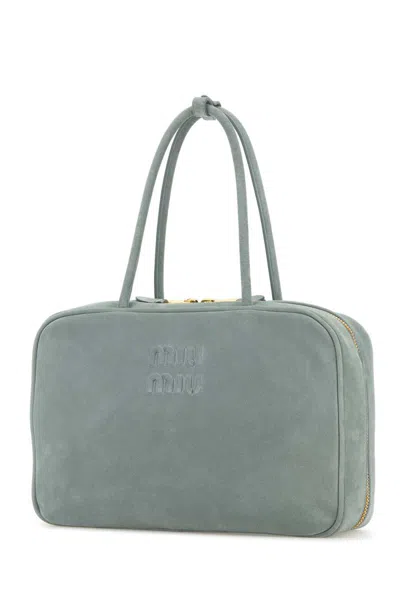 Miu Miu Powder Blue Suede Handbag