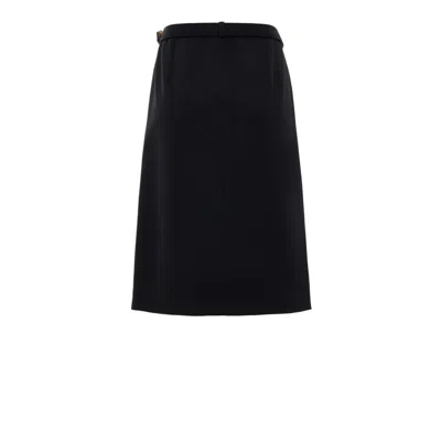 Gucci Wool Skirt With Removable Belt Skirts Black