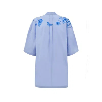 Gucci Blue Cotton Women's Shirt In Blue