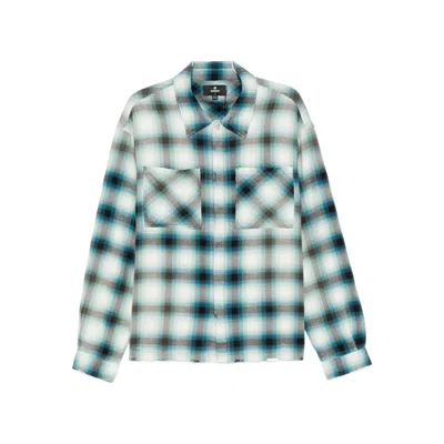 Represent Sun Bleached Cotton Flannel Button-up Shirt In Multi