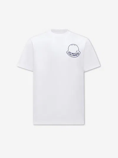 Moncler Printed T-shirt In Cotton In White