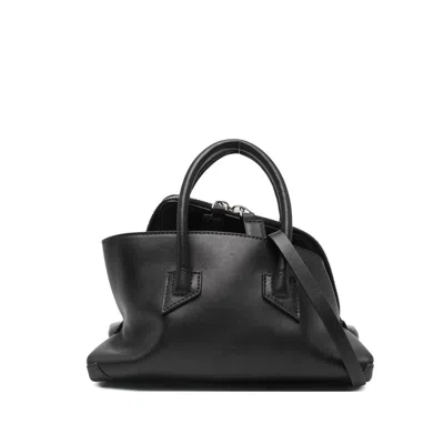 Attico Mini Bag With Structured Shape And Handles In Black