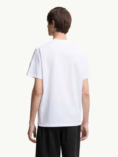 Moncler Printed T-shirt In Cotton In White
