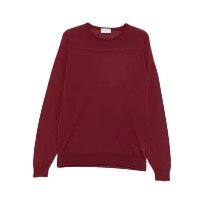 John Smedley Lightweight Long Sleeve Crew Neck Knit In Brown