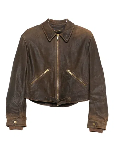 Golden Goose Journey Jacket In Coffee Color In Brown
