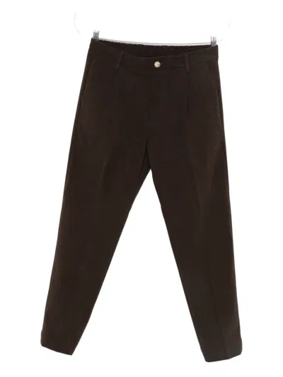 Daniele Alessandrini Pleat-detail Trousers In Brown