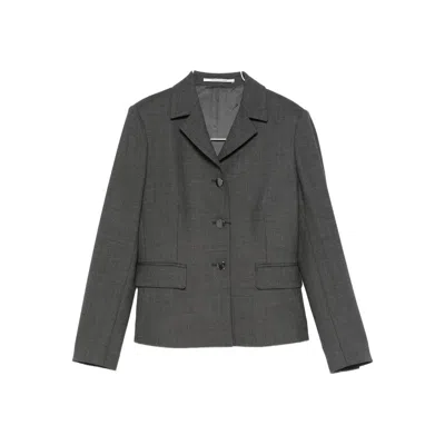 Tagliatore Tailored Gray Jacket With Notched Collar In Gray