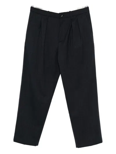 Nine In The Morning Relaxed-fit Black Trousers With Pleated Front Design In Black