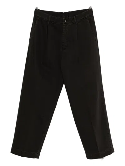 Nine In The Morning Pleated Chino Pants In Black