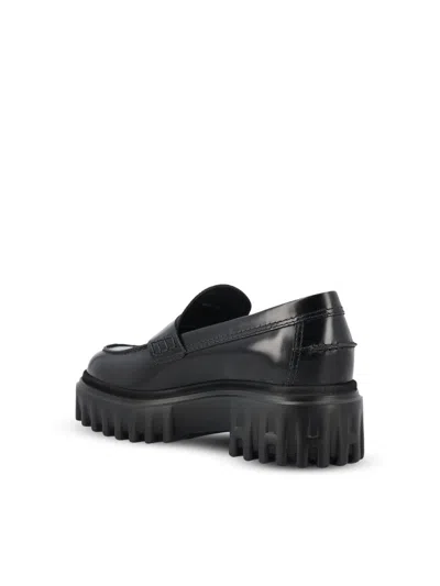 Hogan H700 Loafers In Black