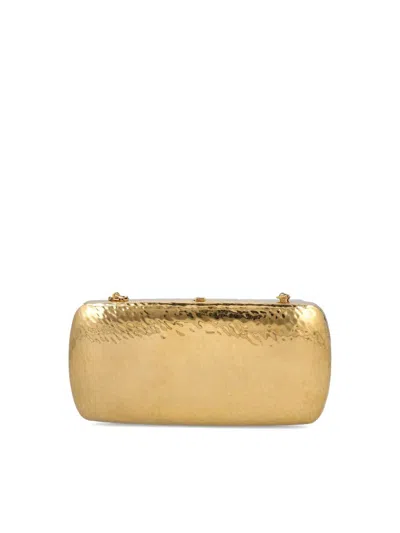 Saint Laurent Evening Clutch Featuring Chain Strap In Gold
