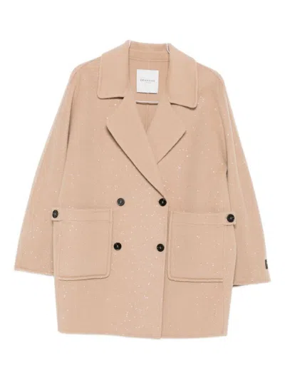Ermanno Firenze Coats Dove Grey In Multi