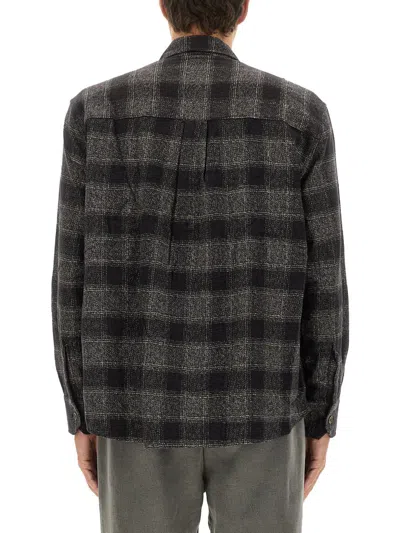Our Legacy Long Sleeve Checked Shirt With Chest Pocket In Multi
