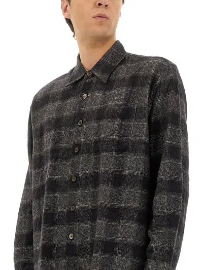 Our Legacy Long Sleeve Checked Shirt With Chest Pocket In Multi