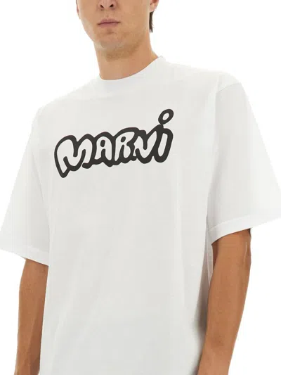 Marni T-shirt With Print In Animal Print