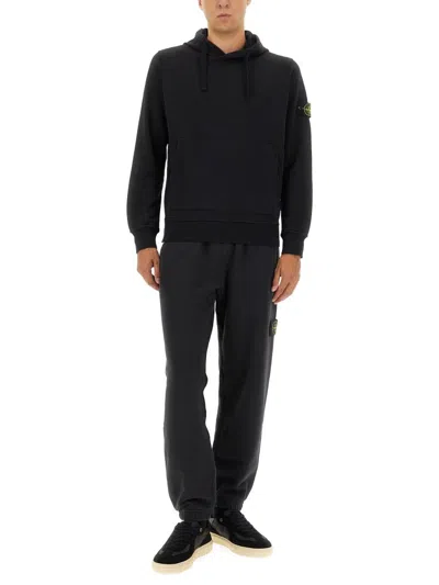 Stone Island Comfortable Jogging Trousers Featuring Pockets In Black