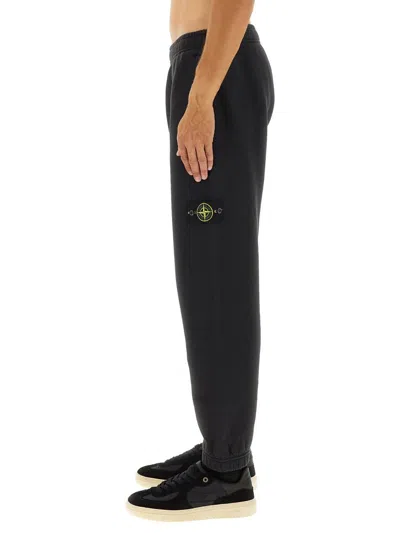 Stone Island Comfortable Jogging Trousers Featuring Pockets In Black