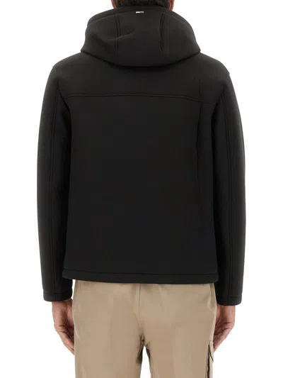 Herno Water-resistant Jacket With Hood And Pockets In Black