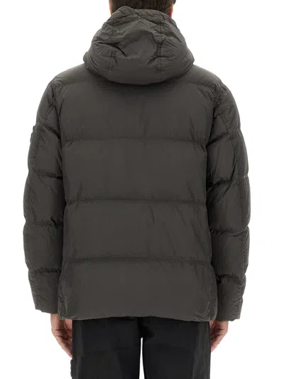 Stone Island Down Jacket "crinckle Reps Ny" In Multi